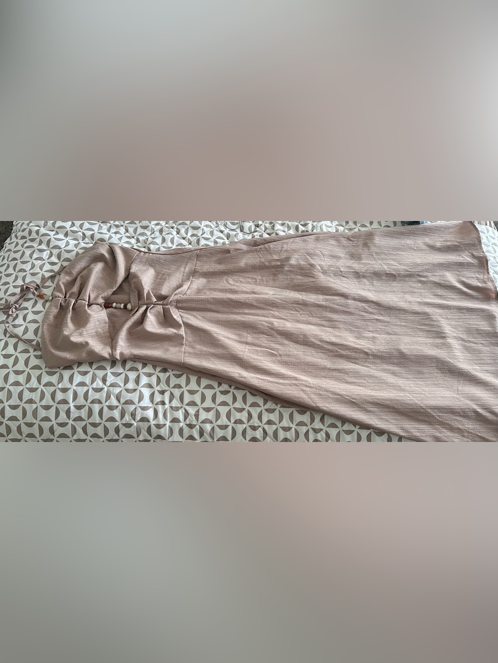 SHEIN Dusty Blush Textured Maxi Skirt